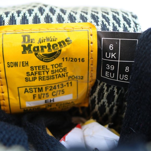 Dr. Martens Black Lace-Up Boots with Yellow Accents - Picture 10 of 10